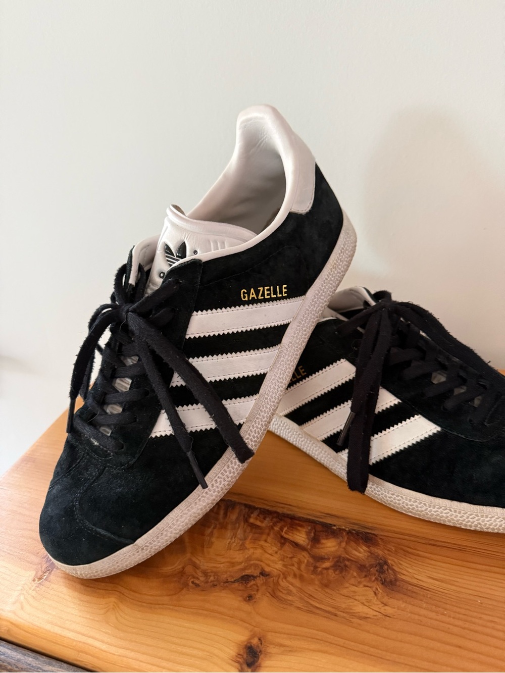 adidas Black & White Gazelle Suede Sneakers